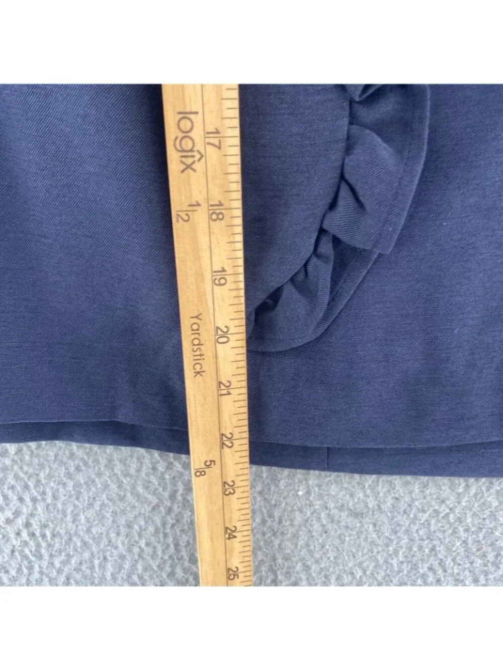 Eloquii Skirt Womens 18 Plus Navy Twill A Line Above The Knee Sash Belted Casual